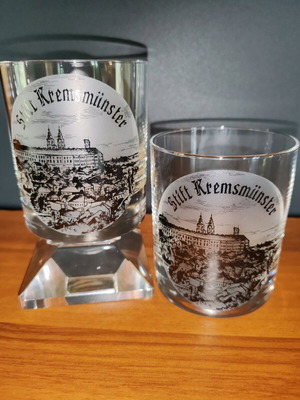 Set of 2 new Kremsmünster whiskey glasses from Austria