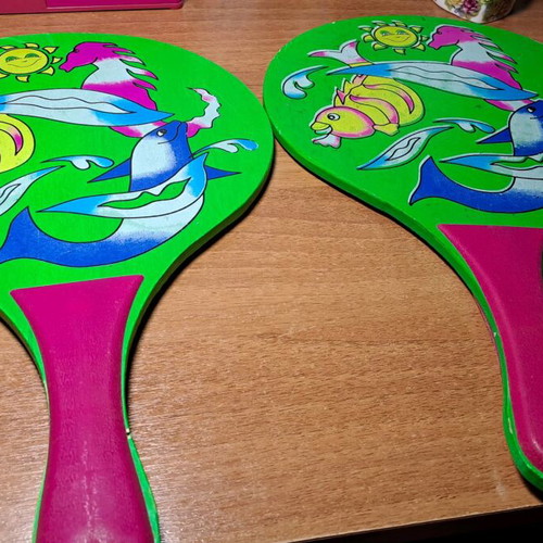 Children's rackets used, without balls, set of 2
