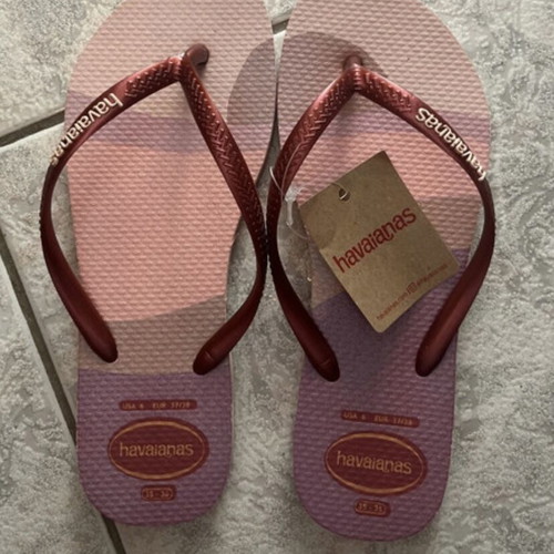 Havaianas flip flops size 36 new with tags pink