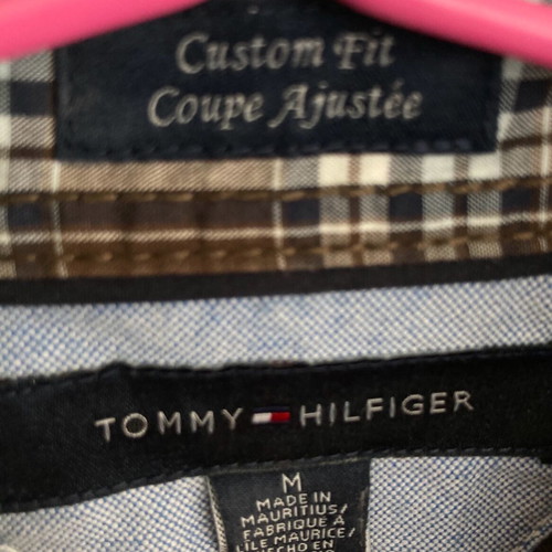 Tommy Hilfiger Medium short-sleeve checked brown shirt like new
