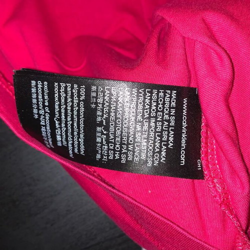 Calvin Klein Jeans short-sleeve shirt like new, red pink XL