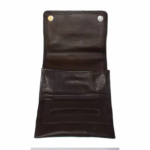 Over Top leather tobacco pouch brown new