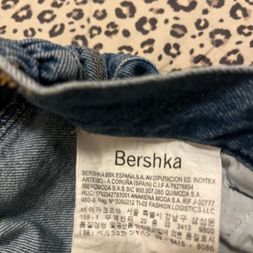 Bershka blue denim pants like new, sizes XS and S