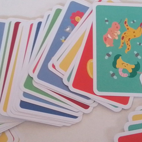 Children's educational cards used, pack of 55