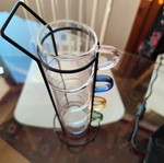 Espresso cups like new, set of 4 with stand