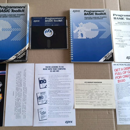 Programmers' BASIC Toolkit Epyx Commodore Disk big box like new