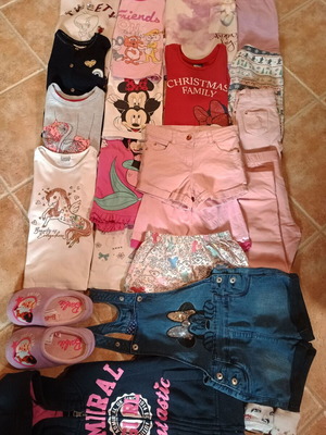 Clothes, slippers and sandals pack for girl 4-5 years used