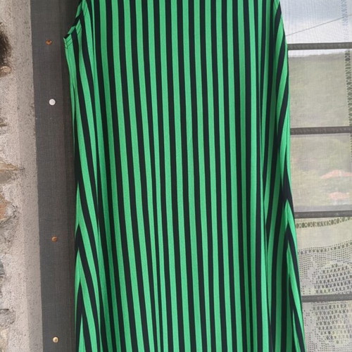 Makó striped dress like new, green and blue, size L