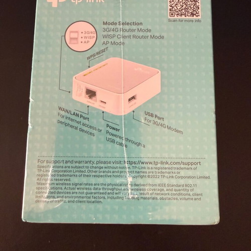 TP-Link TL-MR3020 Portable 3G/4G Wireless N Router new