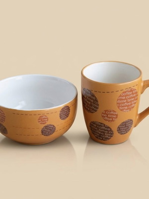 Set of 2 bowls and mug new with matching design