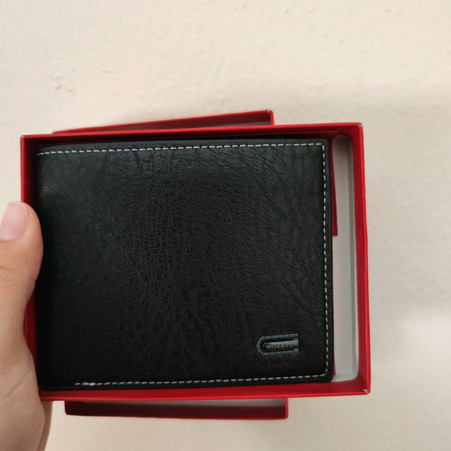 Men's synthetic leather wallet unused, black color