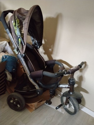 Kikkaboo Vetta Parrots 3 in 1 tricycle with canopy used