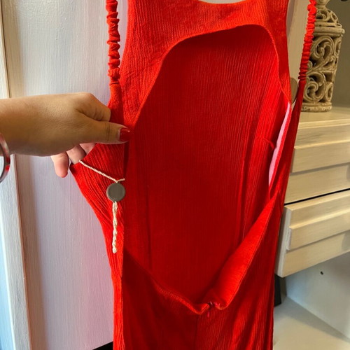 Red backless dress Small new Topshop