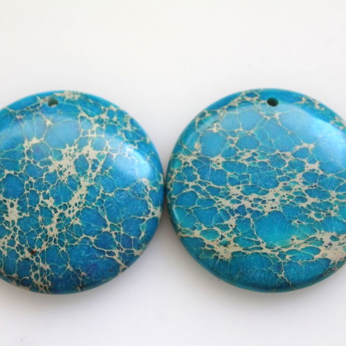Magnesite 40mm set of 2 for jewelry making, new