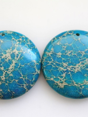 Magnesite 40mm set of 2 for jewelry making, new