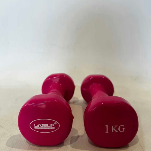 Live Up Sports dumbbell set 2x1Kg used, pink, 14cm