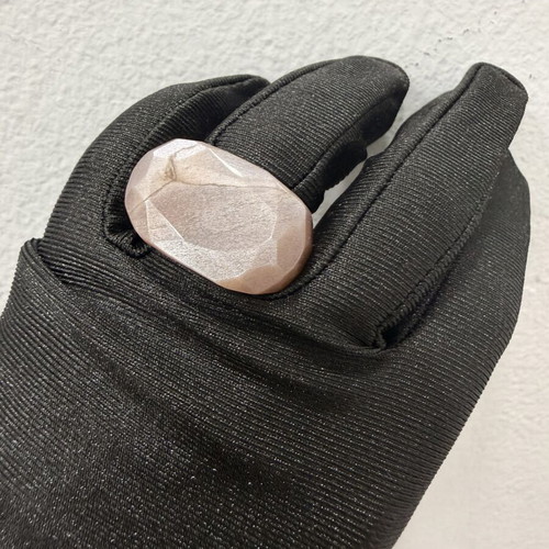 Sunstone ring, natural carved gemstone