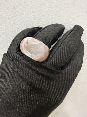 Sunstone ring, natural carved gemstone
