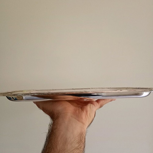 Vintage Papillon silver-plated tray used