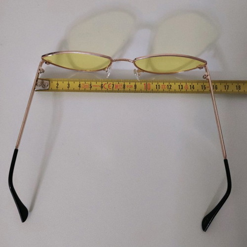 Sunglasses used with yellow lens and lightweight frame