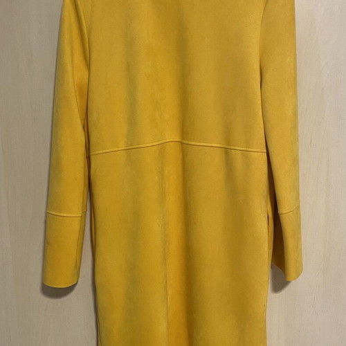 Zara yellow castor-effect coat, new