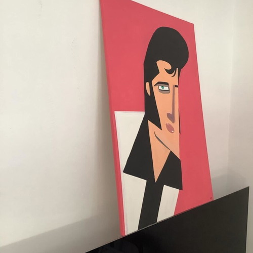Painting on Canvas Acrylic Pop Art Elvis, new