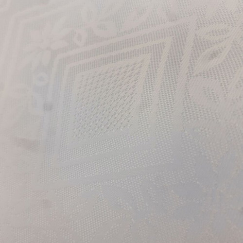 White jacquard fabric 4 meters new with diamonds and flowers
