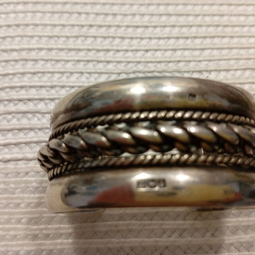 Antique Silver Cuff Bracelet like new, 110g solid silver