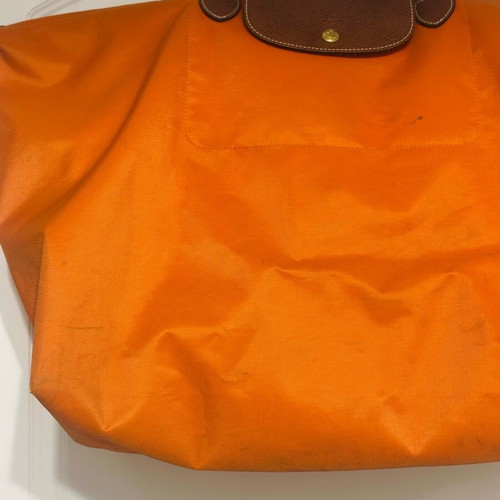 Longchamp Le Pliage travel bag like new, brown and orange