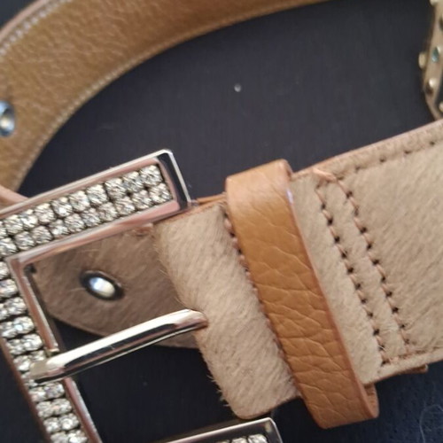 Karen Millen women's belt like new, genuine suede leather, beige, size 110