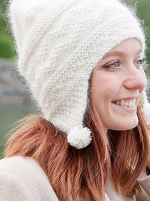 Handmade winter hat with pompons new, warm and soft