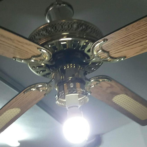 Ceiling fan used with light fixture