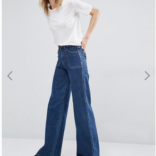 Dr Denim Bisset Wide Leg Jeans like new, blue, size 27/32