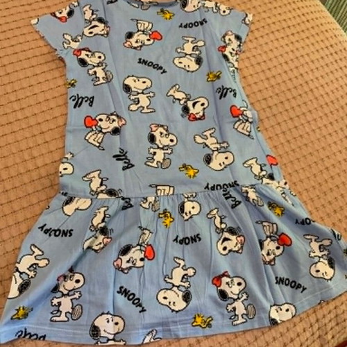 H&M Snoopy & Belle Dress new, ages 2-4, light blue