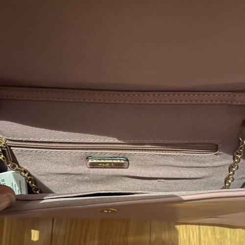 Aldo clutch like new with gold chain and suede