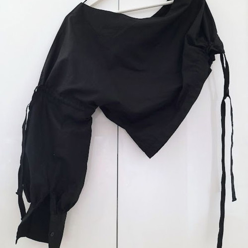 A.L.E. asymmetrical black blouse size M like new