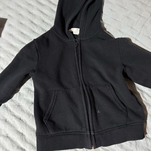 Παιδική ζακέτα H&M basic μαύρη σαν καινούργια 98/104 με φερμουάρ και τσέπες