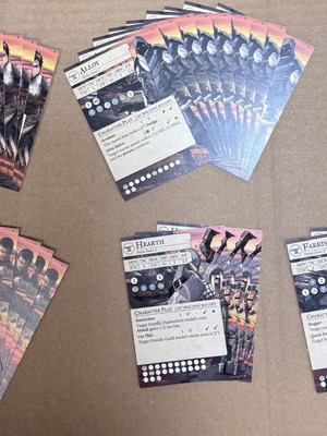 Guild Ball Mason / Blacksmith faction character cards, set