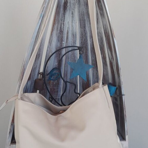 Laura Biagiotti Shoulder Bag like new, waterproof PVC beige