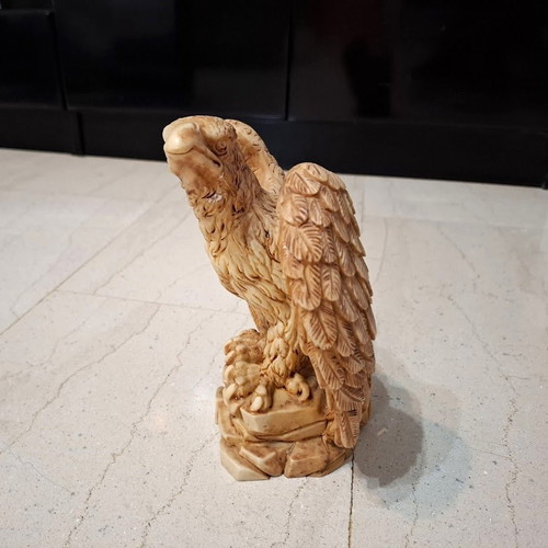 Eagle statue figure vintage, used, stone-like material