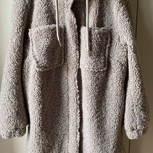 Teddy coat Tom Tailor like new, gray and beige, size S