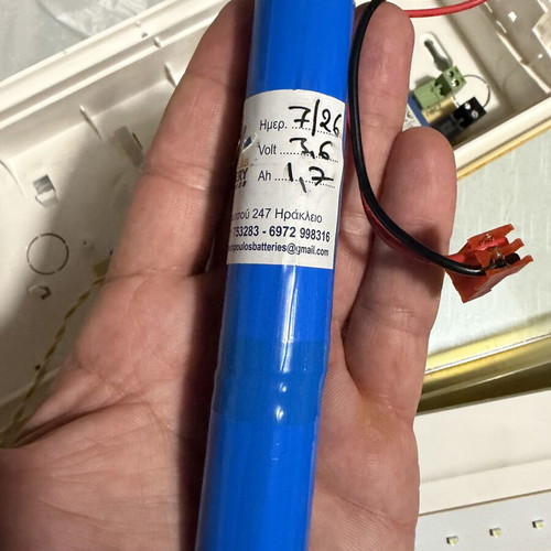 Ni-Cd battery 3.6V 1700mAh, new, 7/2026