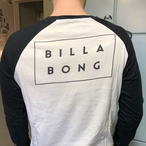 Billabong sleeve shirt used, size Small, white