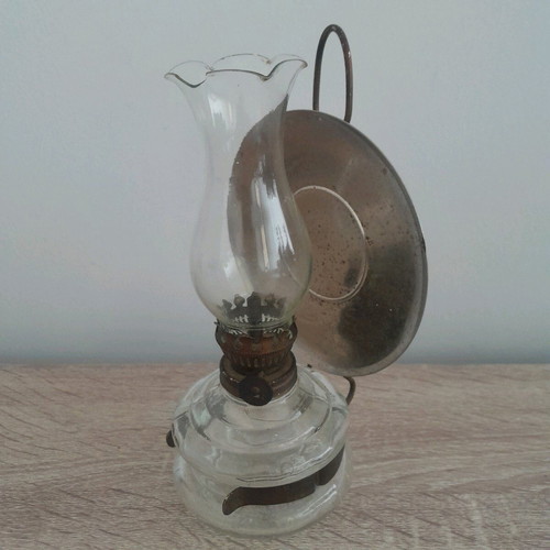 Oil lamp used with thick glass, size 7x19 cm