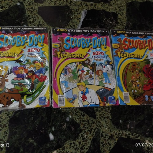 Scooby-Doo & The Flintstones comics, like new, set of 3