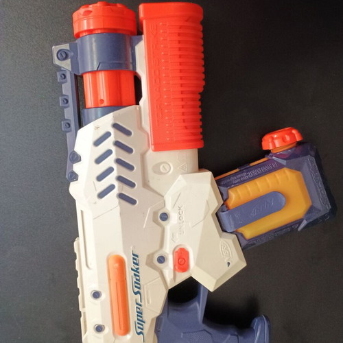 Super Soaker plastic toy gun used, children's toy