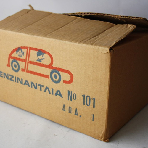 Joy Toy No 101 empty box from 70's petrol pump new