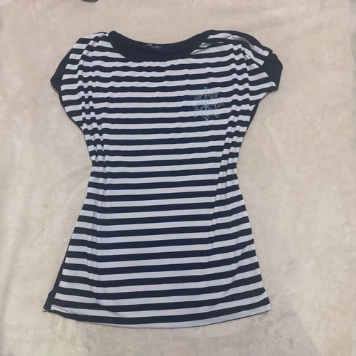 Womens striped shirt like new with gift small backpack