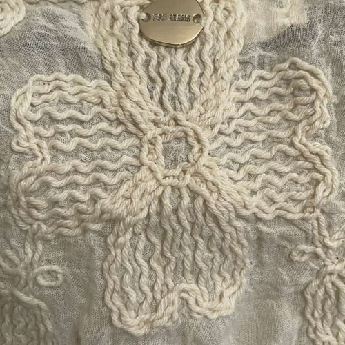 BSB Beige Crochet Lace Floral Shirt