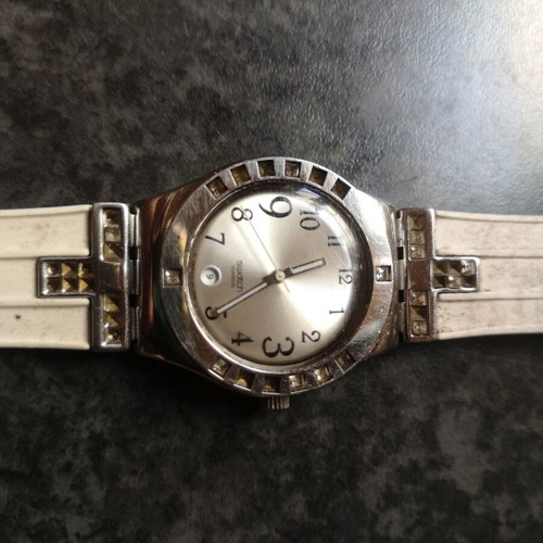 Swatch Irony Vintage γυναικείο ρολόι μεταχειρισμένο, quartz, λευκό-ασημί